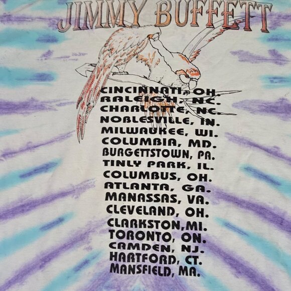 Jimmy Buffett Live In 95 Tie-Dye T-Shirt XL 100% Cotton Graphic Tee - Picture 8 of 9